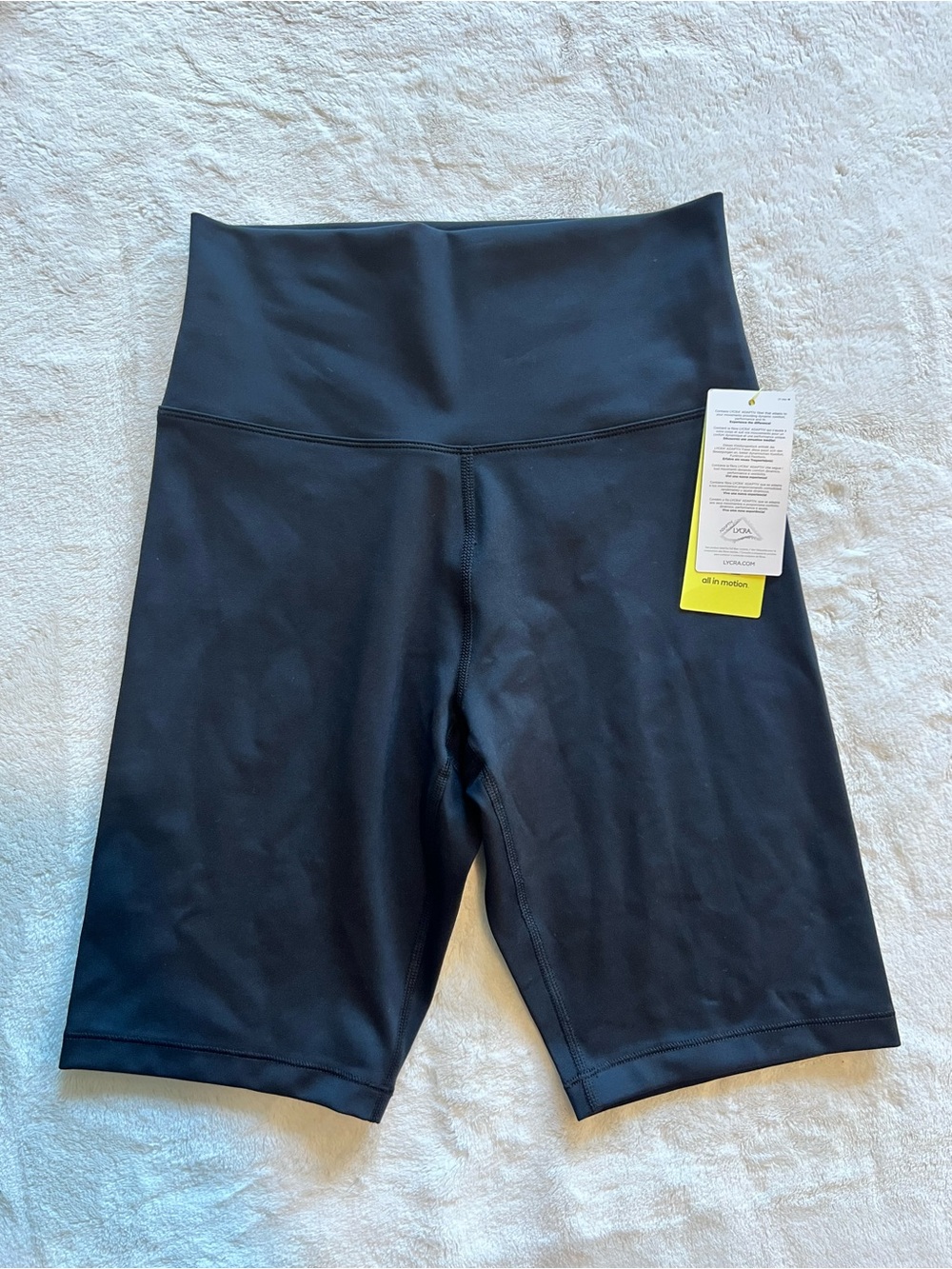 All in motion High-Waist Super Flex Black Women's Bike Shorts 9”